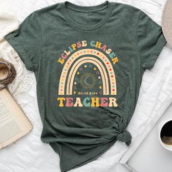 Solar Eclipse Chaser 2024 April 8 Teacher Teaching Educator Bella Canvas T-shirt - Seseable