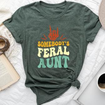 Somebody's Feral Aunt Skeleton Hand Mother's Day Bella Canvas T-shirt - Monsterry DE