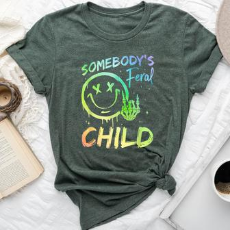 Somebody's Feral Child Toddler Girl And Boy Quotes Bella Canvas T-shirt - Seseable