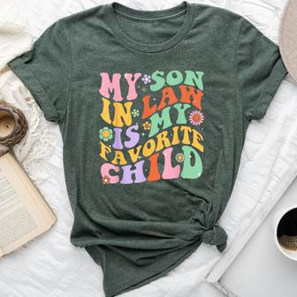 My Son In Law Is My Favorite Child Groovy Mother's Day Bella Canvas T-shirt | Mazezy DE