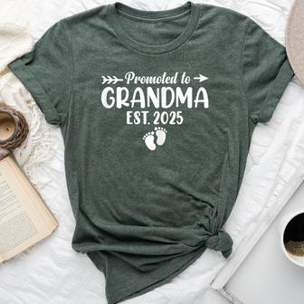 Soon To Be Grandma 2025 Promoted To Grandma Est 2025 Bella Canvas T-shirt - Seseable