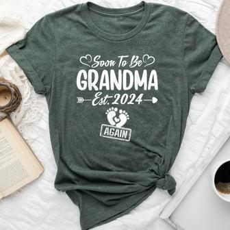 Soon To Be Grandma Again Est 2024 New Mom Bella Canvas T-shirt - Thegiftio UK