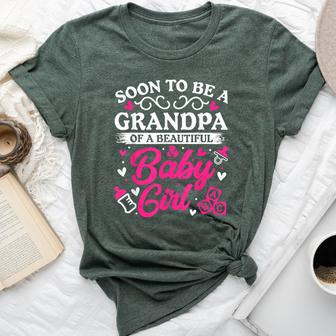 Soon To Be A Grandpa Of A Beautiful Baby Girl Baby Shower Bella Canvas T-shirt - Seseable