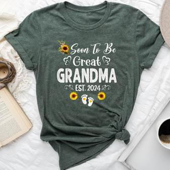 Soon To Be Great Grandma 2024 First Time Grandma Bella Canvas T-shirt - Seseable