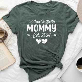 Soon To Be Mommy Est 2024 New Mom New Mama Womens Bella Canvas T-shirt - Seseable