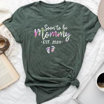 Soon To Be Mommy Mom Est 2024 Expect Baby Pregnancy Bella Canvas T-shirt - Seseable