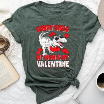 Sorry Girls My Mom Is My Valentine Valentine's Day Boy Bella Canvas T-shirt | Mazezy