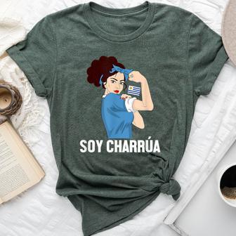 Soy Charrua Uruguayan Girl Uruguay Bella Canvas T-shirt - Thegiftio UK