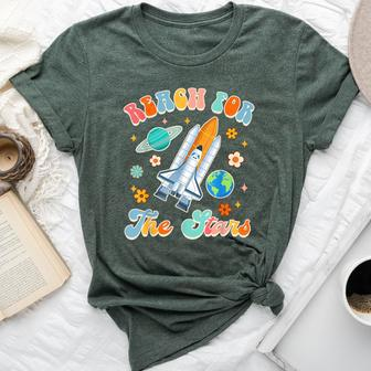 Space Lover Teacher Life Back To School Reach For The Stars Bella Canvas T-shirt - Seseable
