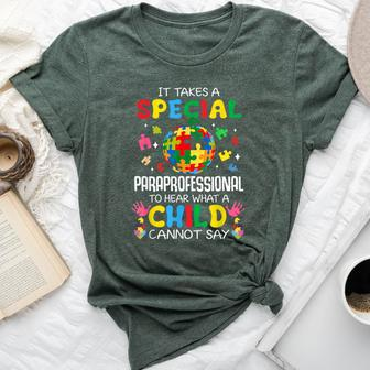 Special Paraprofessional Teacher Sped Teachers Autism Bella Canvas T-shirt | Mazezy