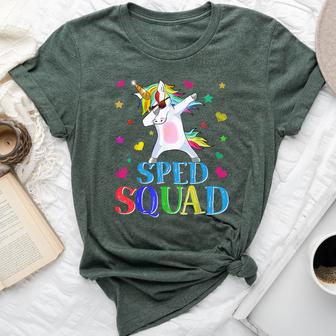 Sped Squad Special Education Unicorn Dab Teacher Bella Canvas T-shirt - Monsterry CA