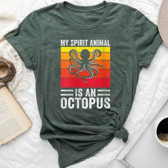 My Spirit Animal Is An Octopus Retro Vintage Bella Canvas T-shirt - Monsterry DE