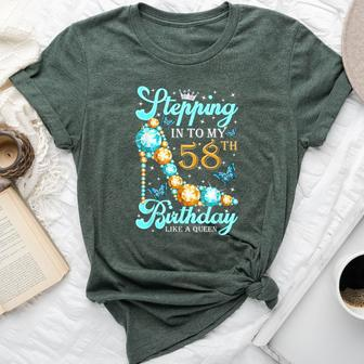 Stepping Into My 58Th Birthday 58 And Fabulous Bella Canvas T-shirt - Thegiftio UK