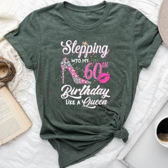 Stepping Into My 60Th Birthday Like A Queen Women Bella Canvas T-shirt - Seseable