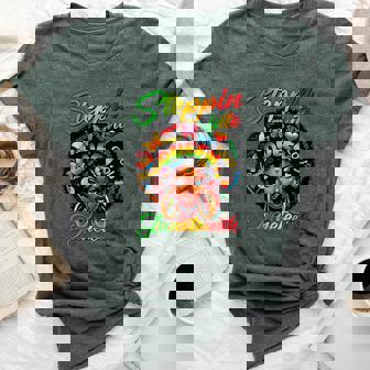 Stepping Into Junenth Black Afro Woman Like My Ancestors Bella Canvas T-shirt | Mazezy