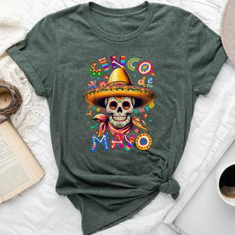 Sugar Skull Cinco De Mayo For Mexican Party Bella Canvas T-shirt - Monsterry UK