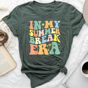 In My Summer Break Era Groovy Teacher Summer Break Vacation Bella Canvas T-shirt | Mazezy