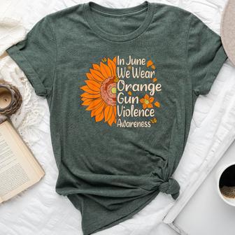 Sunflower In June We Wear Orange Gun Violence Awareness Day Bella Canvas T-shirt - Monsterry CA