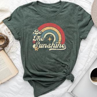 Be The Sunshine Kindness Retro Rainbow Vintage Graphic Bella Canvas T-shirt - Monsterry