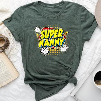 Super Awesome Matching Superhero Nanny Bella Canvas T-shirt - Seseable