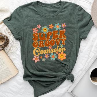 Super Groovy Counselor Retro 70S Hippie School Counseling Bella Canvas T-shirt - Monsterry UK