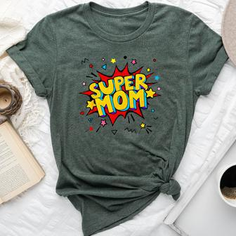 Super Mom Cute Bella Canvas T-shirt | Mazezy AU