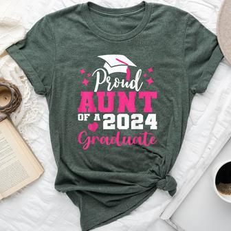 Super Proud Aunt Of 2024 Graduate Awesome Family College Bella Canvas T-shirt - Seseable