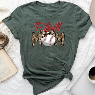 T Ball Mom Leopard Mother's Day Mama Ball Sport Player Bella Canvas T-shirt - Monsterry UK