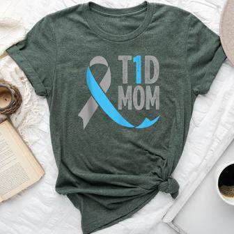 T1d Mom Diabetic For Women Type 1 Mom Diabetes Bella Canvas T-shirt - Monsterry