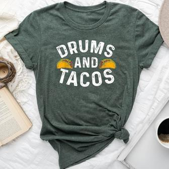 Tacos Cinco De Mayo Music Drummer Drums For Boys Girls Bella Canvas T-shirt - Monsterry UK