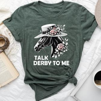 Talk Derby To Me Derby Day 2024 Horse Racing For Women Bella Canvas T-shirt | Mazezy