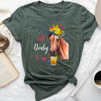 Talk Derby To Me Horse Racing Lover Derby Day Bella Canvas T-shirt | Mazezy