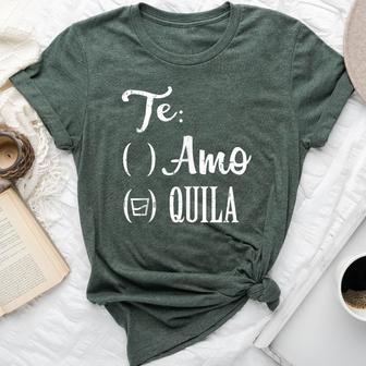 Te Amo Quila Tequila Mexican Cinco De Mayo Bella Canvas T-shirt - Monsterry