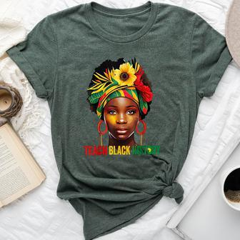 Teach Black History Month Afro Melanin Teacher Junenth Bella Canvas T-shirt - Seseable