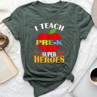 I Teach Prek Superheroes Back To School Teacher Appreciation Bella Canvas T-shirt - Monsterry CA