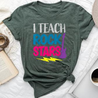 I Teach Rockstars Orchestra Music Teacher Back To School Bella Canvas T-shirt - Seseable