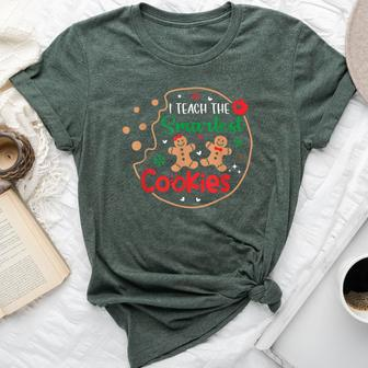 I Teach The Smartest Cookies Christmas Xmas Teacher Bella Canvas T-shirt - Thegiftio UK