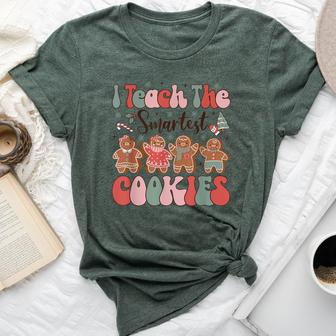 I Teach The Smartest Cookies Teacher Christmas Bella Canvas T-shirt | Mazezy