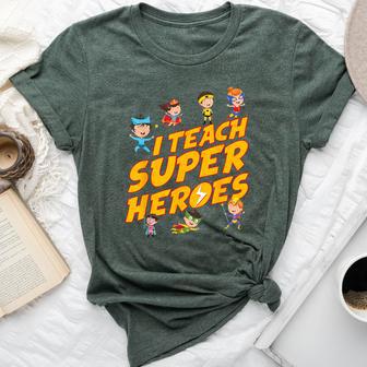 I Teach Superheroes First Grade Teacher Prek Teacher Bella Canvas T-shirt - Monsterry UK