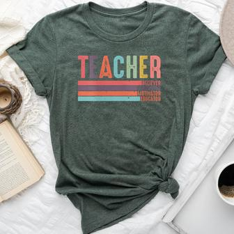Teacher Believer Educator Students Retro Teacher Life Bella Canvas T-shirt | Mazezy UK