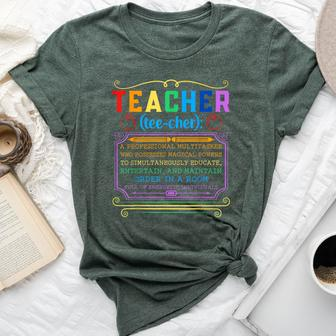 Teacher Definition Teaching School Teacher Bella Canvas T-shirt - Seseable
