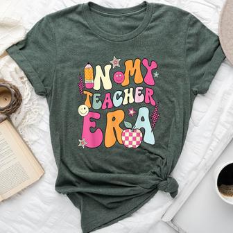 In My Teacher Era Happy 100 Days Of School Groovy Teacher Bella Canvas T-shirt - Thegiftio UK