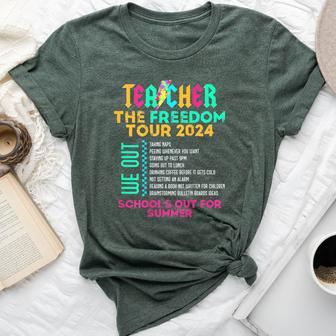 Teacher The Freedom Tour 2024 School's Out For Summer Back Bella Canvas T-shirt - Seseable