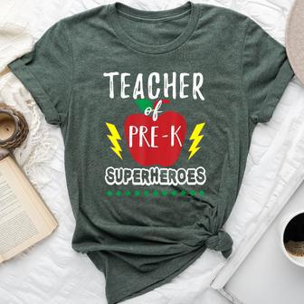 Teacher Of Pre K Superheroes Teacher Team T Bella Canvas T-shirt - Monsterry