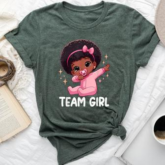 Team Girl Baby Announcement Gender Reveal Party Bella Canvas T-shirt | Mazezy