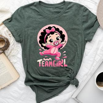 Team Girl Baby Gender Reveal Party Announcement Bella Canvas T-shirt - Monsterry