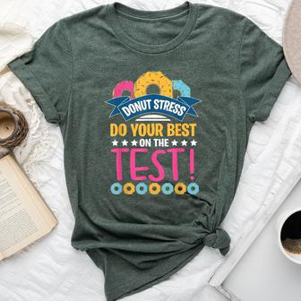 Test Day Donut Stress Testing For Teachers Bella Canvas T-shirt - Monsterry UK