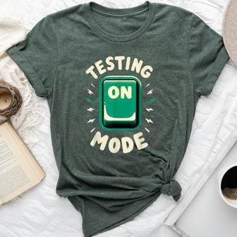 Test Day Mode On Student Teacher School Exam Rock The Test Bella Canvas T-shirt | Mazezy