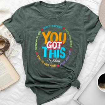 Test Day Rock The Test Teacher Te Day You Got This Bella Canvas T-shirt | Mazezy