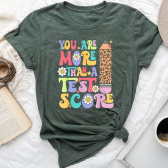 You Are More Than A Test Score Teacher Testing Day Groovy Bella Canvas T-shirt - Monsterry